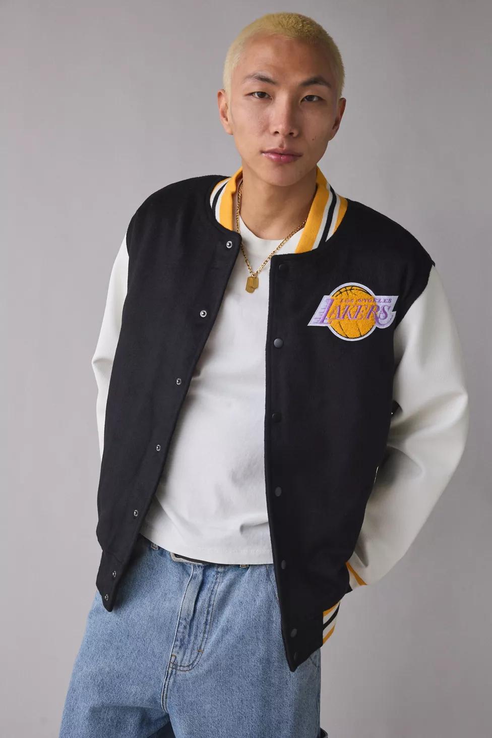 Mitchell & Ness NBA Los Angeles Lakers Day Off Varsity Jacket by MITCHELL&NESS