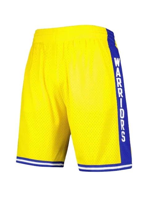 NBA "1974-75 Golden State Warriors" side lettering home shorts by MITCHELL&NESS