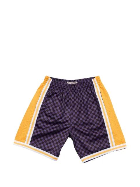 NBA "Los Angeles Lakers" checked swingman shorts by MITCHELL&NESS