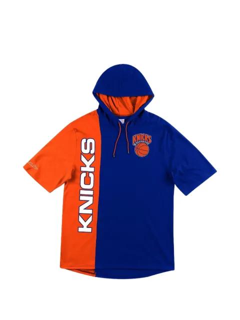 NBA "New York Knicks" short-sleeves split hoodie by MITCHELL&NESS