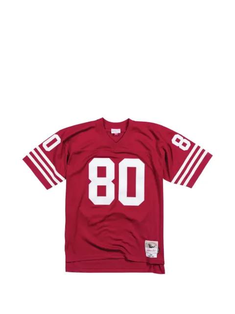 NBA San Francisco 49ers 90 Jerry Rice striped legacy T-shirt by MITCHELL&NESS