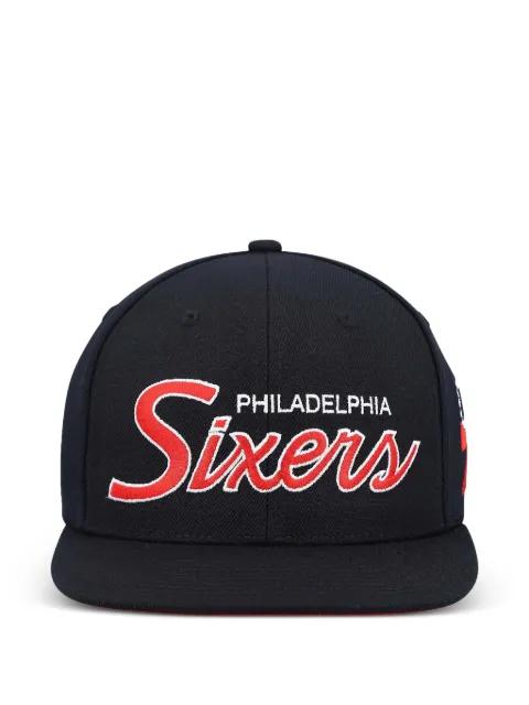 NBA Team Script 2.0 Philadelphia Sixers snapback cap by MITCHELL&NESS