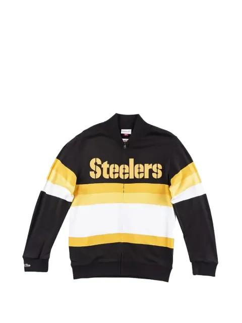 NFL "Pittsburgh Steelers" stripe full-zip sweater by MITCHELL&NESS