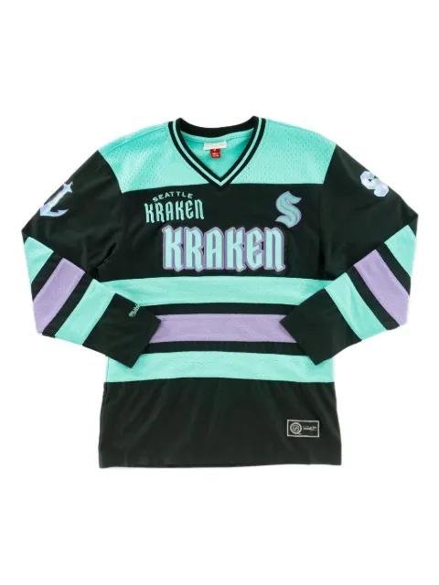 Seattle Kraken V-neck striped sweatshirt by MITCHELL&NESS