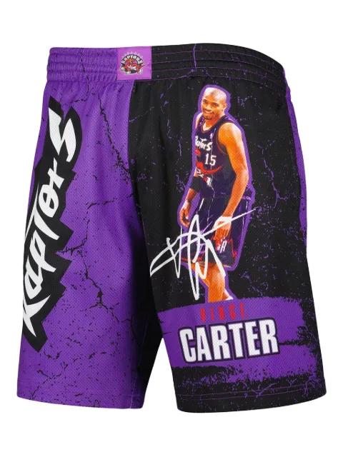Vince Carter Toronto Raptors Player Burst shorts by MITCHELL&NESS