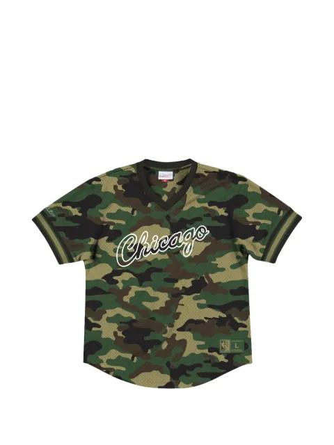 camo V-neck T-shirt by MITCHELL&NESS