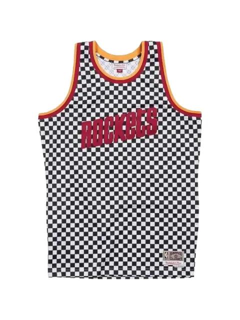 x NBA Houston Rockets checked jersey by MITCHELL&NESS