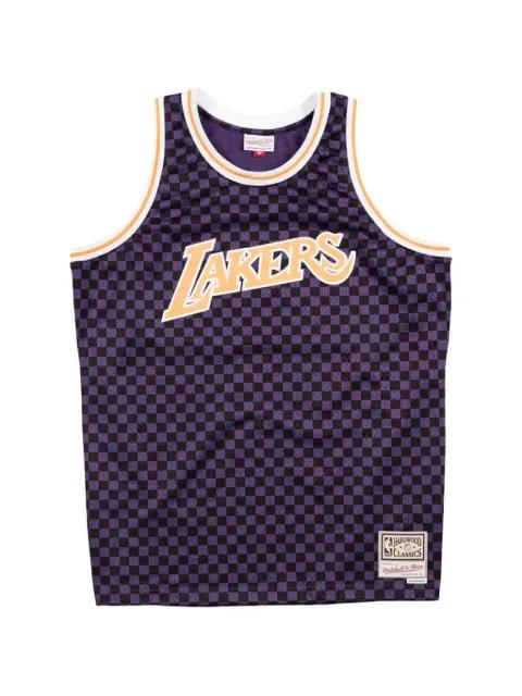 x NBA Los Angeles Lakers checked swingman top by MITCHELL&NESS