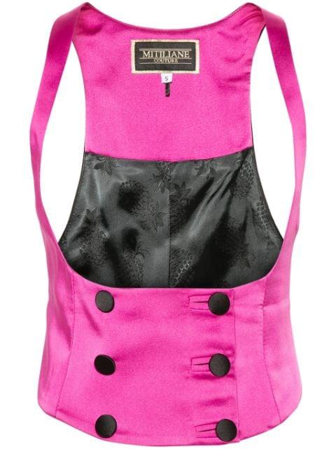 double-breasted underbust vest by MITILIANE COUTURE