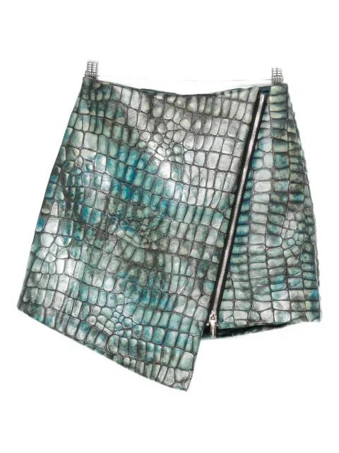 embossed leather croc effect skirt by MITILIANE COUTURE