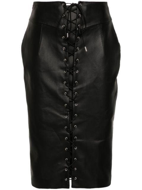 leather midi skirt by MITILIANE COUTURE
