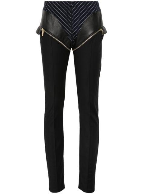 panelled zipped trousers by MITILIANE COUTURE