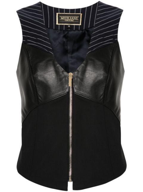 panelled zipped vest by MITILIANE COUTURE