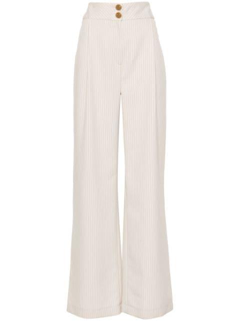 pinstriped wide-leg trousers by MITILIANE COUTURE