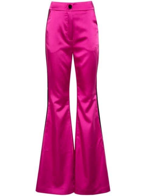 side-appliqué flared trousers by MITILIANE COUTURE