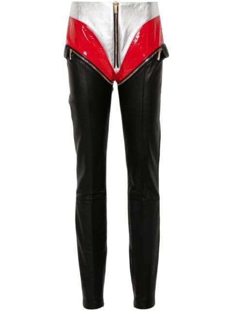 unzipped panelled trousers by MITILIANE COUTURE