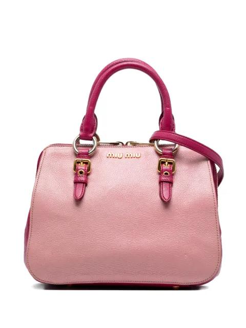 2000-2025 Bicolor Goatskin Madras Bowler Bag satchel by MIU MIU 