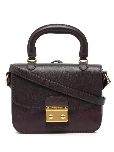 2010-2025 Bicolor Goatskin Madras Top Handle satchel by MIU MIU 