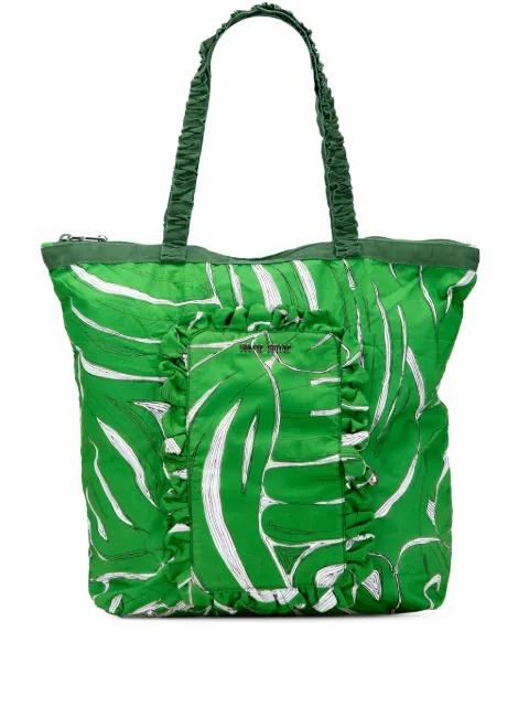2010-2025 Canvas Printed Ivy tote bag by MIU MIU 