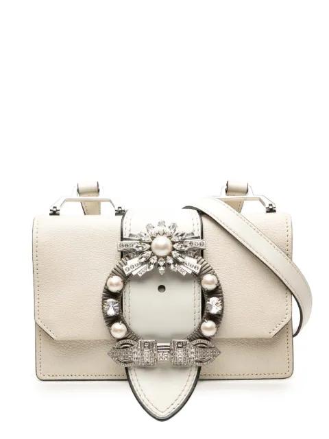 2010-2025 Goatskin Madras Soft Calf Crystal Embellished crossbody bag by MIU MIU 