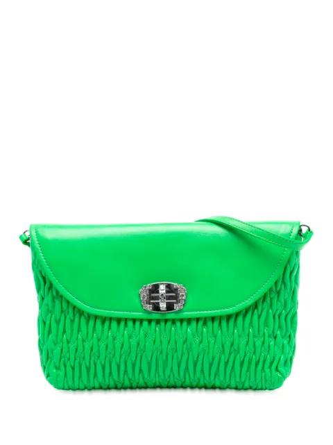 2010-2025 Matelasse Leather Crystal Flap shoulder bag by MIU MIU 