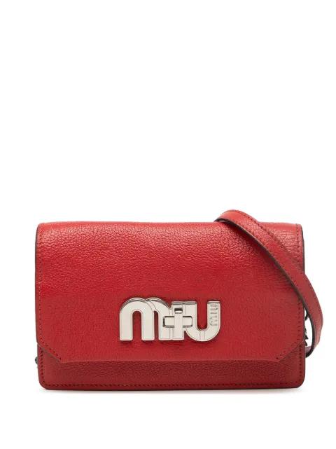 2010-2026 Goatskin Madras Miu Logo crossbody bag by MIU MIU 