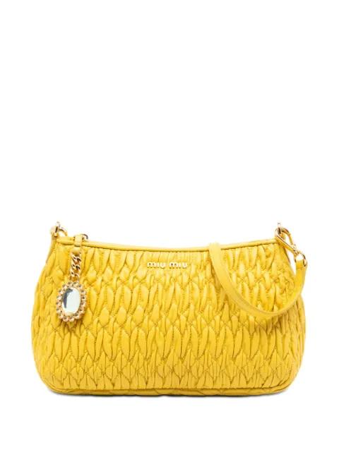 2010-2026 Matelasse Nappa Crystal Charm shoulder bag by MIU MIU 