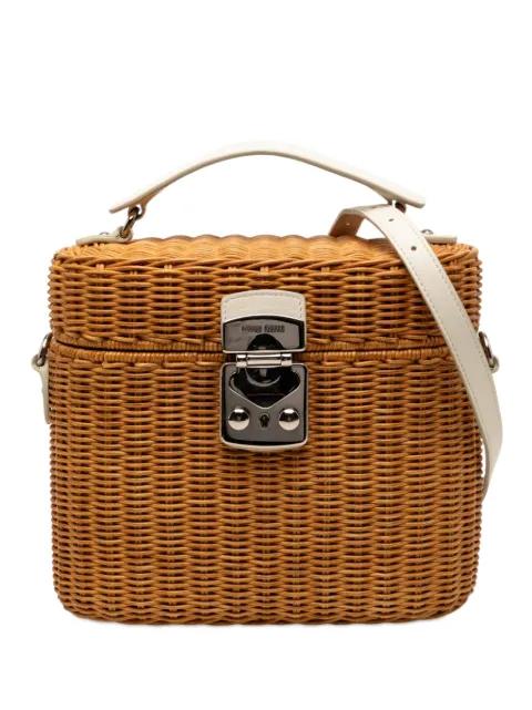 2010-2026 Wicker Top Handle Bag satchel by MIU MIU 
