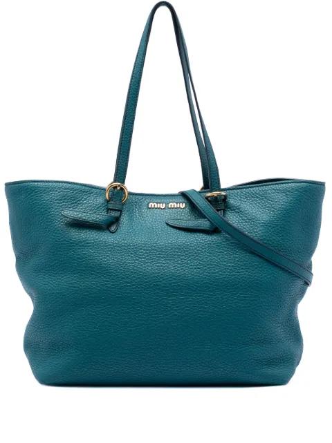 2010 Large Vitello Daino Convertible Shopper Tote satchel by MIU MIU 