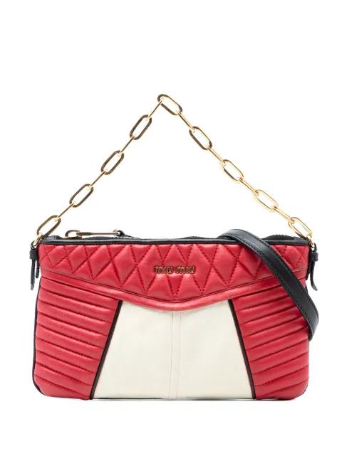 2013-2026 Bicolor Nappa Biker satchel by MIU MIU 