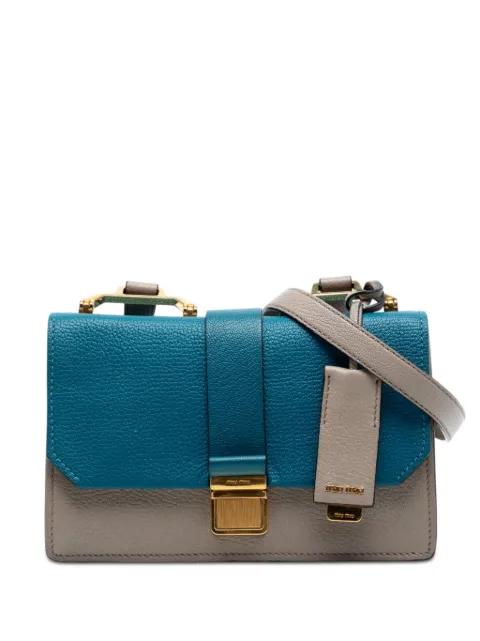 2021-2025 Bicolor Goatskin Madras crossbody bag by MIU MIU 