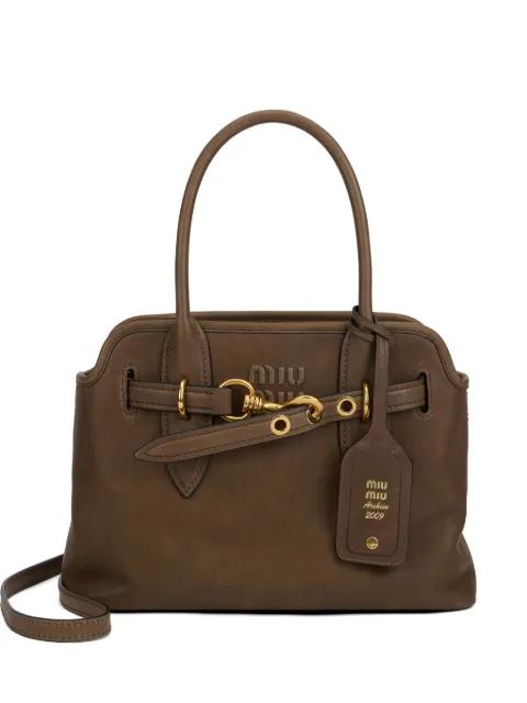 Adventure logo adjustable-strap tote bag by MIU MIU