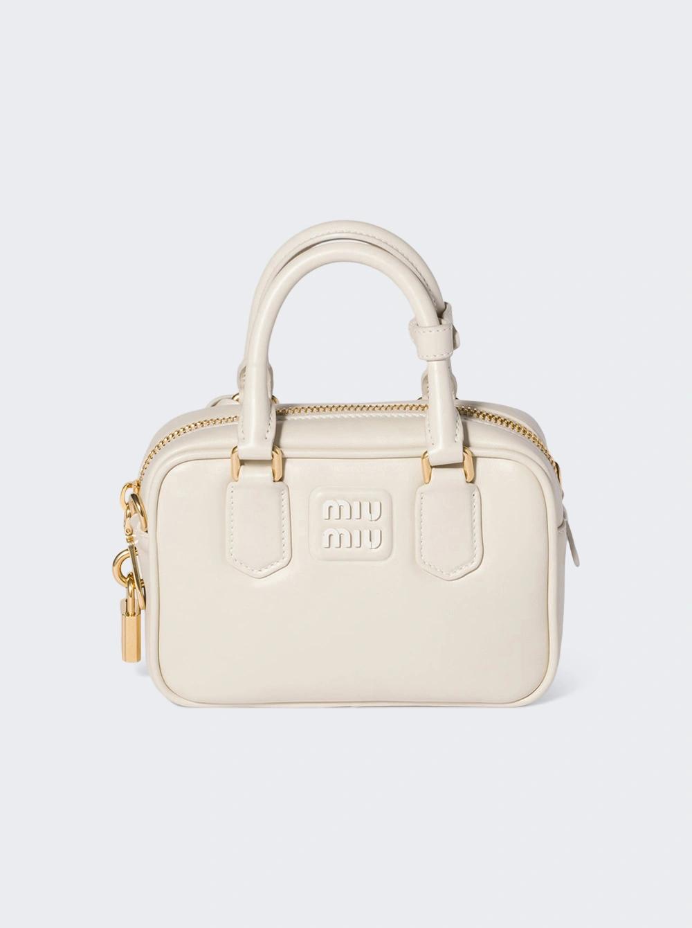 Arcadie Leather Bag Talco  | The Webster by MIU MIU