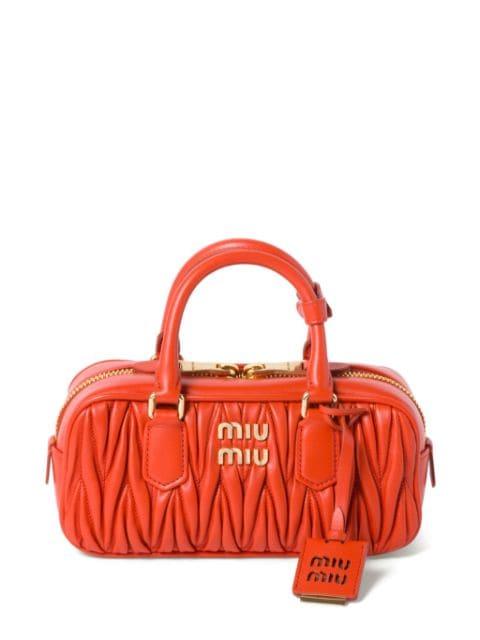 Arcadie matelassé leather bag by MIU MIU