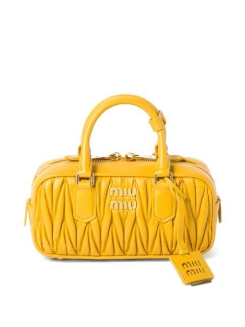 Arcadie matelassé leather bag by MIU MIU