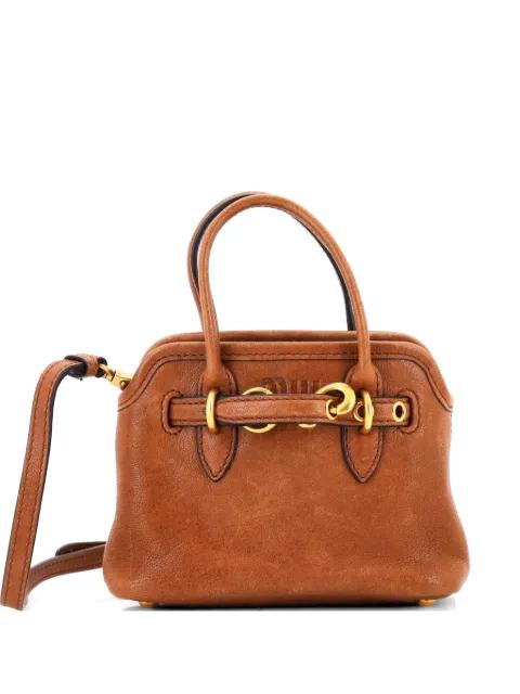 Aventure Leather Mini tote bag by MIU MIU 