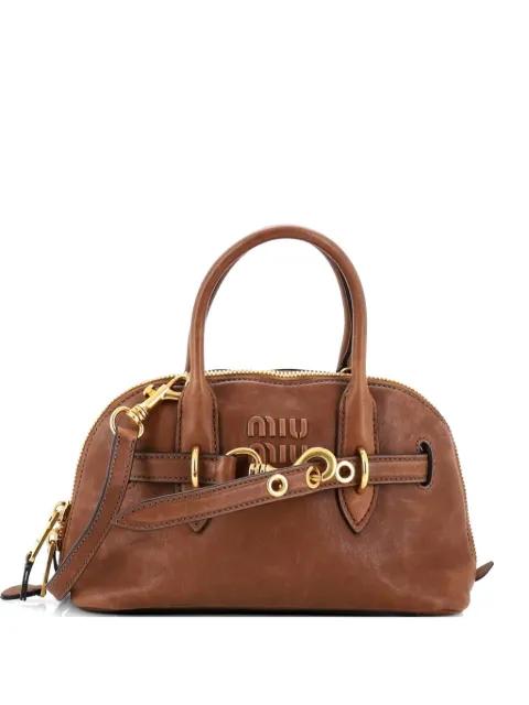 Aventure Top Handle Bag Leather Regular satchel by MIU MIU 