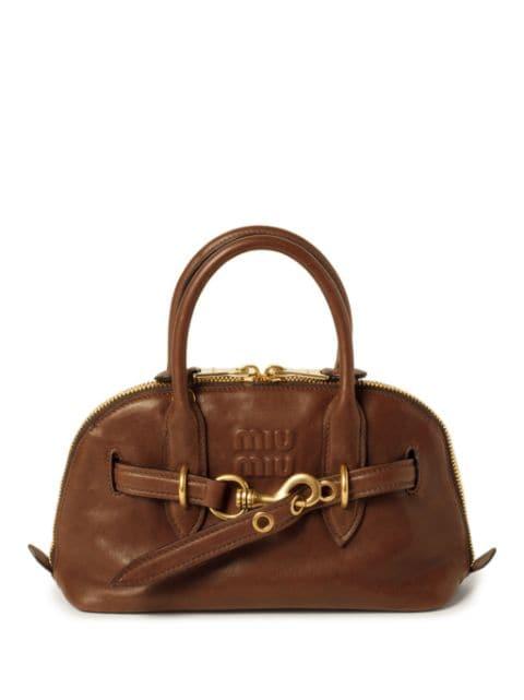 Aventure nappa leather top-handle bag by MIU MIU