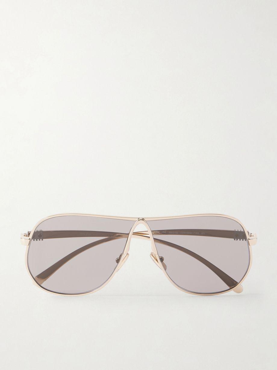 Aviator-style gold-tone sunglasses by MIU MIU