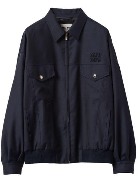 Batavia wool bomber jacket by MIU MIU