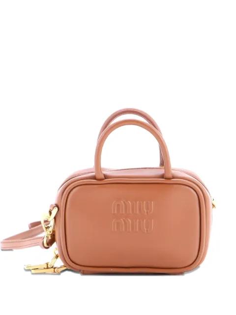 Beau Top Handle Bag Leather Micro crossbody bag by MIU MIU 