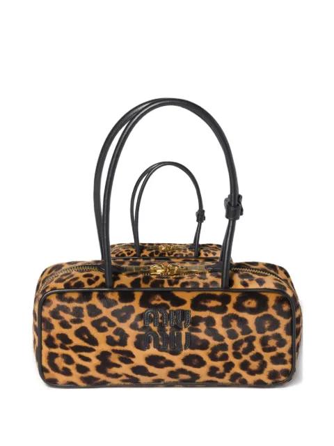 Beau animal-print tote bag by MIU MIU