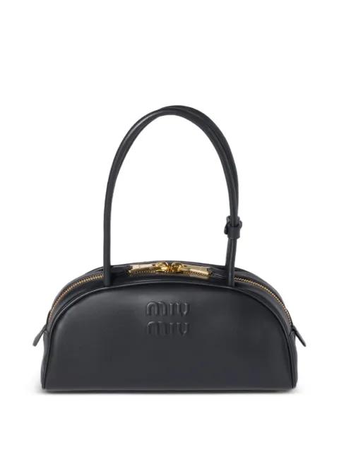 Beau embossed-logo shoulder bag by MIU MIU