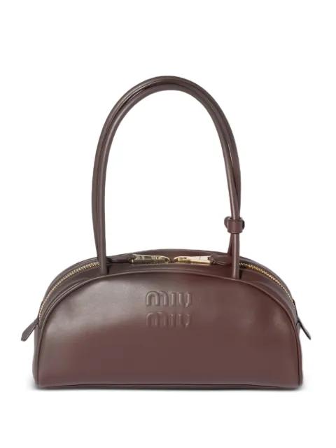 Beau leather tote bag by MIU MIU