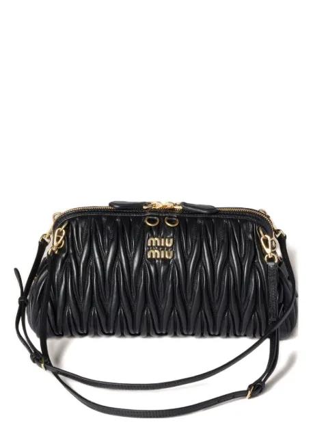 Caprice Matelassé leather clutch bag by MIU MIU