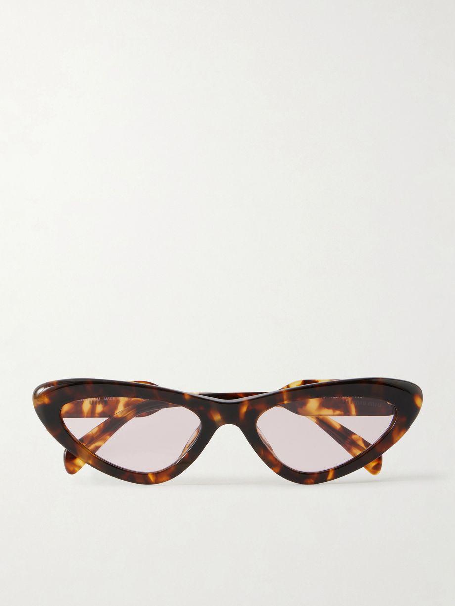 Cat-eye acetate sunglasses by MIU MIU