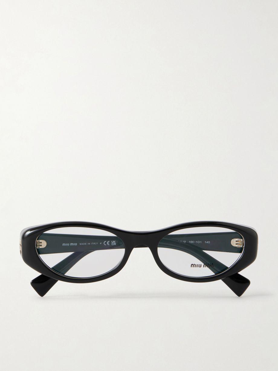 Cat-eye frame acetate optical glasses by MIU MIU