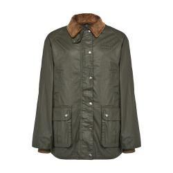 Coated jacket with removable fleece by MIU MIU