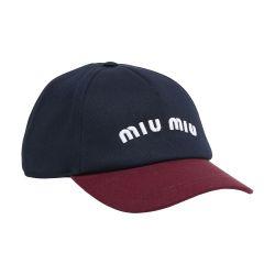 Cotton baseball cap by MIU MIU