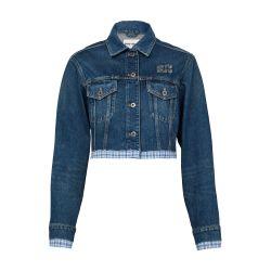 Cropped denim jacket by MIU MIU